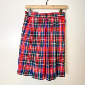 VINTAGE red plaid super high waisted shorts